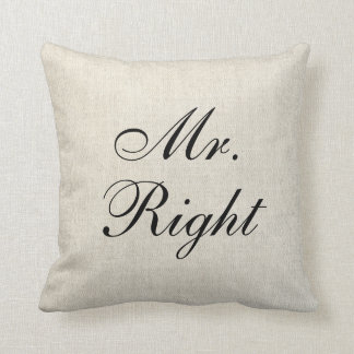 Coussin de mariage de toile de jute de toile de