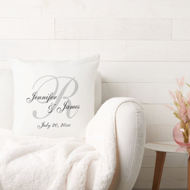 Coussin de Mariage Monogramme (Créateur téléchargé)