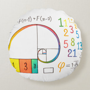 Coussin de mathématiques de séquence Fibonacci