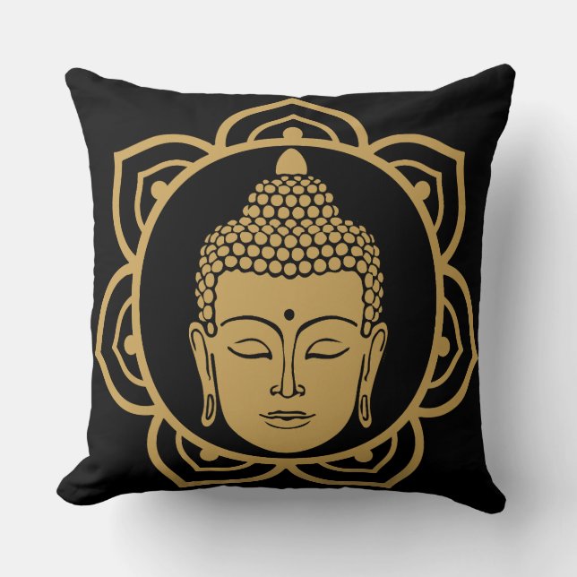 Coussin de méditation de la tête de bouddha (Recto)