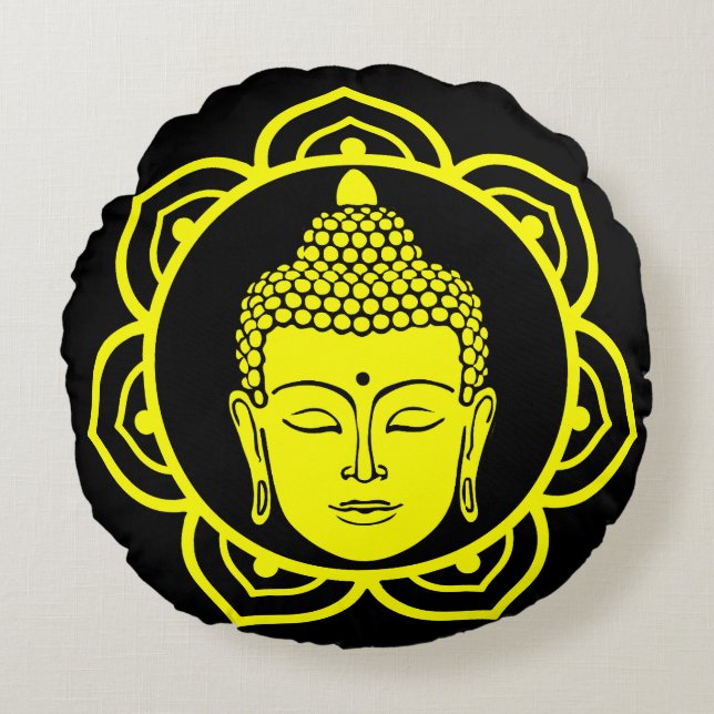 Coussin de méditation de la tête de bouddha (Devant)