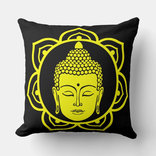 Coussin de méditation de la tête de bouddha (Recto)