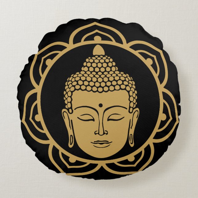 Coussin de méditation de la tête de bouddha (Devant)