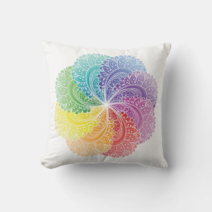 Coussin de méditation Mandala Chakra couleurs
