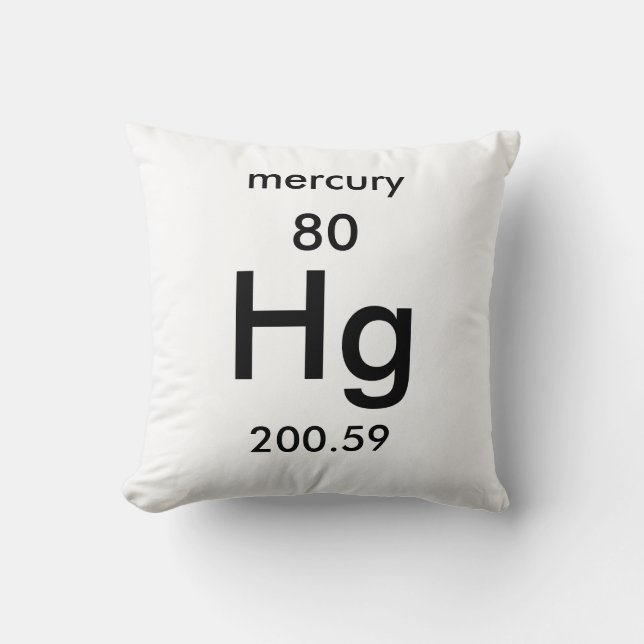 Coussin de Mercury du tableau périodique 80 (Recto)