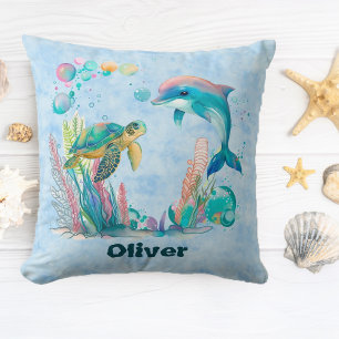 Coussin De mignons amis sous-marins