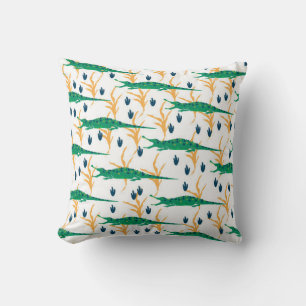 Coussin De mignons crocodiles sans couture motif. Animaux