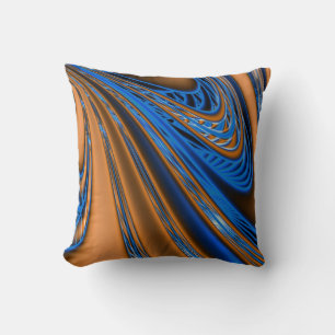 Coussin de mojo américain bleu et orange
