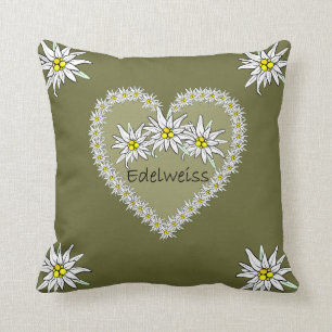 Coussin de MoJo d'Américain de coeur d'edelweiss