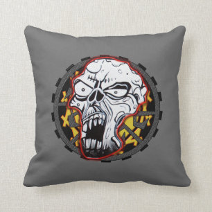 Coussin de MoJo d'Américain de crâne de cycliste