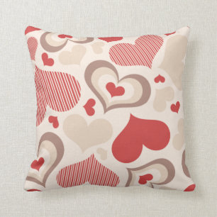 Coussin de Mojo d'Américain de formes de coeur