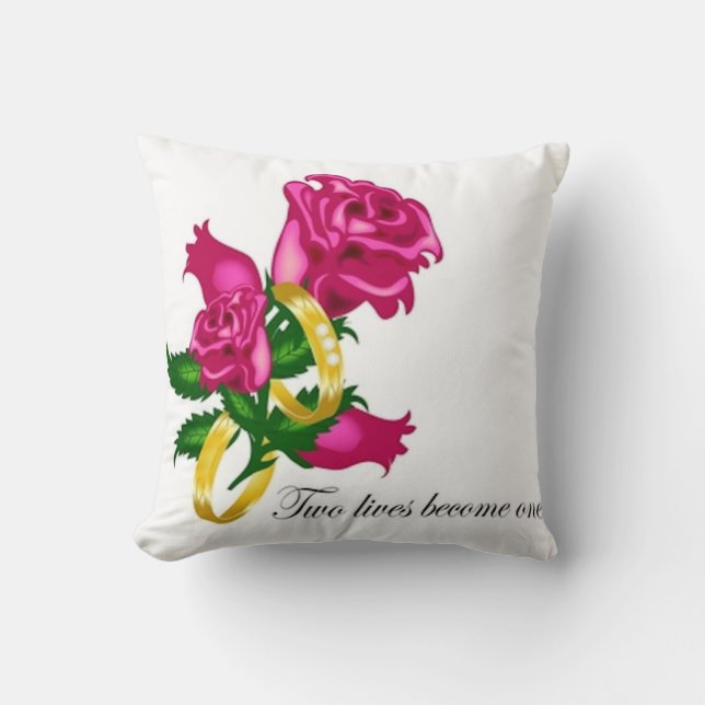 Coussin de MoJo d'Américain de roses et (Recto)
