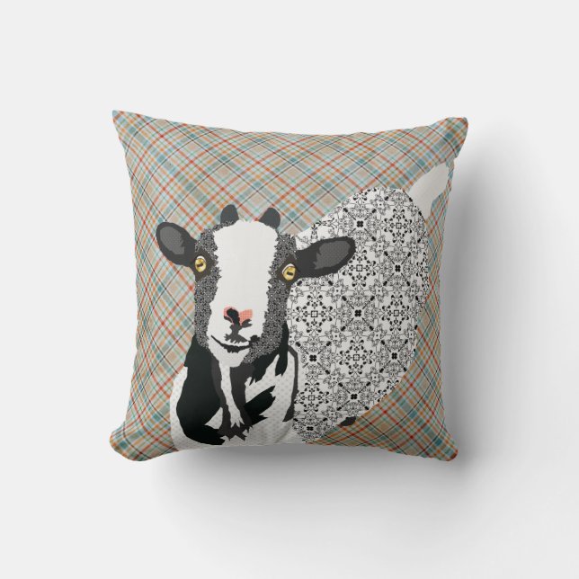 Coussin de Mojo de plaid de Junebug (Recto)