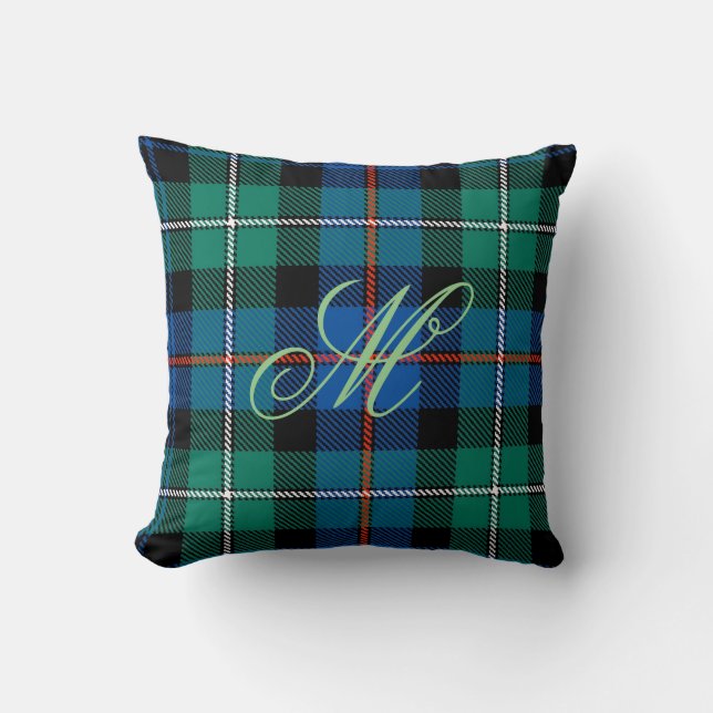 Coussin de monogramme de Mackenzie Tartan (Recto)