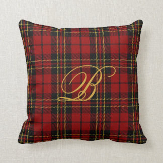 Coussin de monogramme de tartan de Brodie