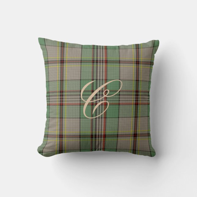 Coussin de monogramme de tartan de Craig (Recto)