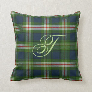 Coussin de monogramme de tartan de Todd