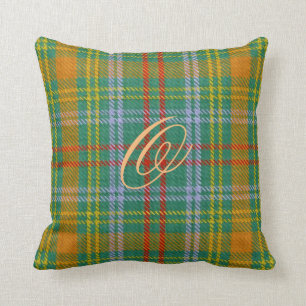 Coussin de monogramme de tartan d'O'Brien