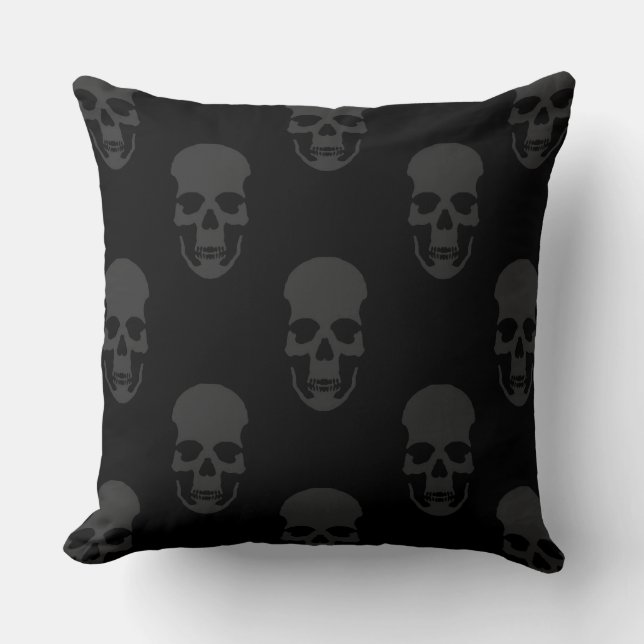 Coussin de motif de crâne de roche et de petit (Recto)