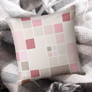 Coussin de Motif de mosaïque chic rose vif