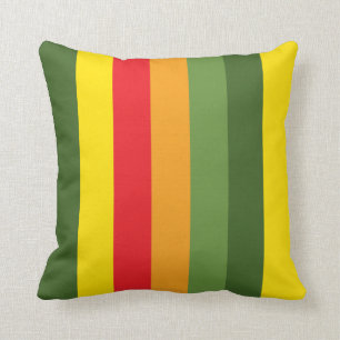 Coussin de motif de rayure de couleur de contraste