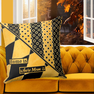 Coussin de Motif géométrique noir Ocher personnali