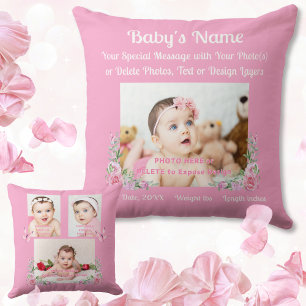 Coussin de naissance personnalisé, pour petits-enf
