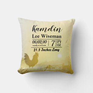 Coussin de naissance personnalisé Sunny Morning Fa