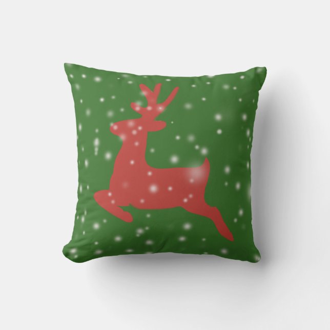Coussin de neige en silhouette de saut de renne 41 (Recto)