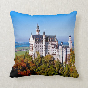 Coussin de Neuschwanstein 16x16 de château