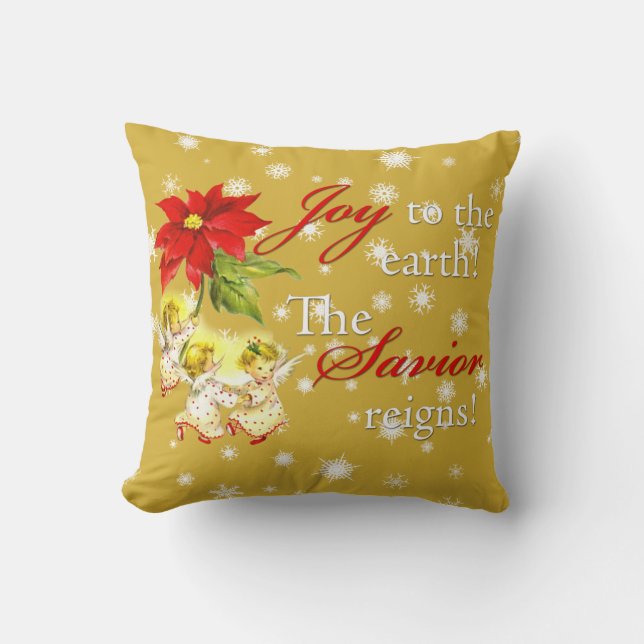 Coussin de Noël avec anges bébés dansants (Recto)