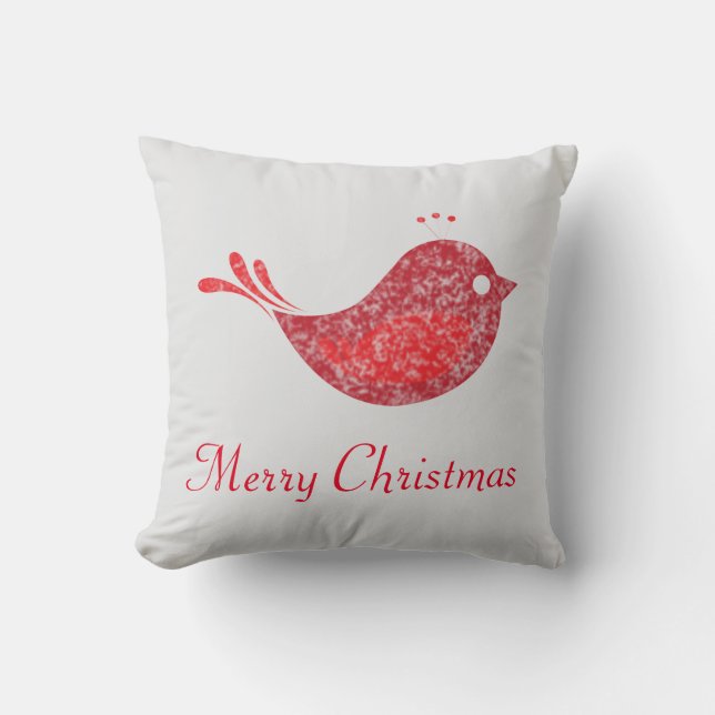 Coussin de Noël avec Red Bird (Recto)