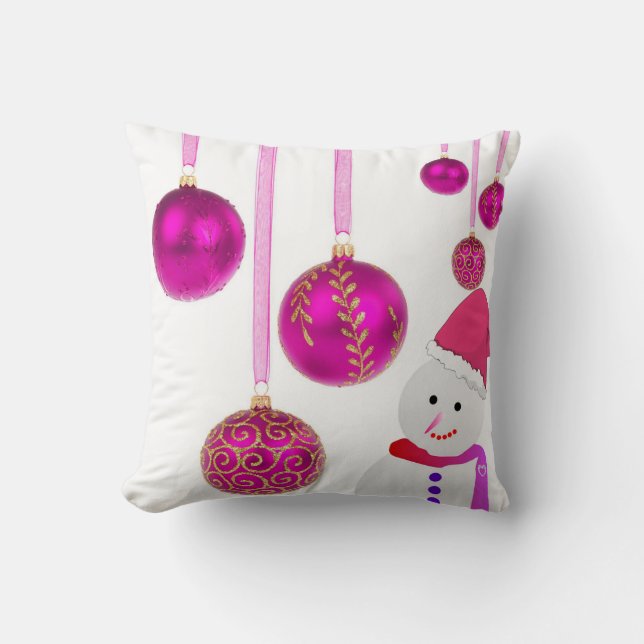 Coussin de Noël Bonhomme de neige (Recto)