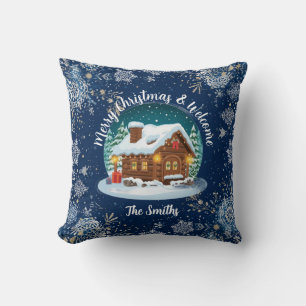 Coussin de Noël Cabane de Neige Coussin de Jeté