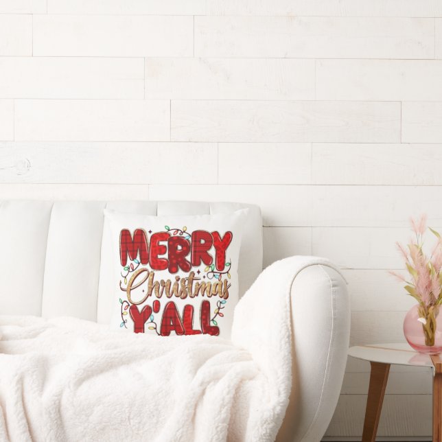 Coussin de Noël cosy avec illustration de Père Noë (Canapé)