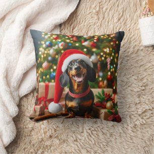 coussin de noël dachshund