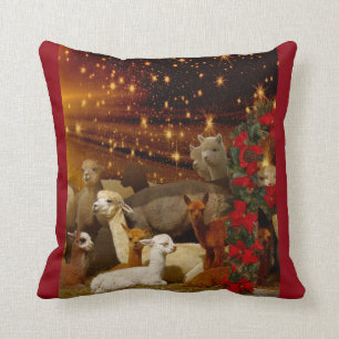 Coussin de Noël d'alpaga