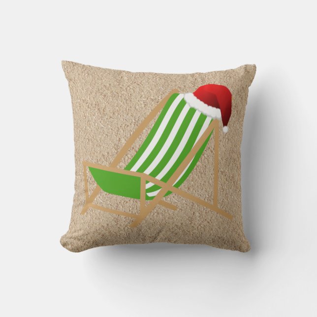 Coussin de Noël de chaise de plage (Recto)