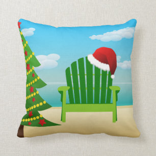 Coussin de Noël de chaise de plage avec le
