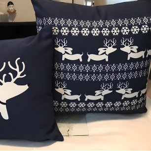 Coussin de Noël de Dachshund Fair Isle Reindeer