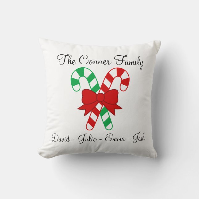Coussin de Noël de famille (Recto)