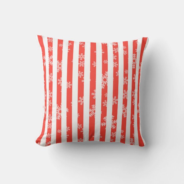 Coussin de Noël de Frappe rouge de neige (Recto)