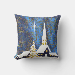 Coussin de Noël de l'église de neige