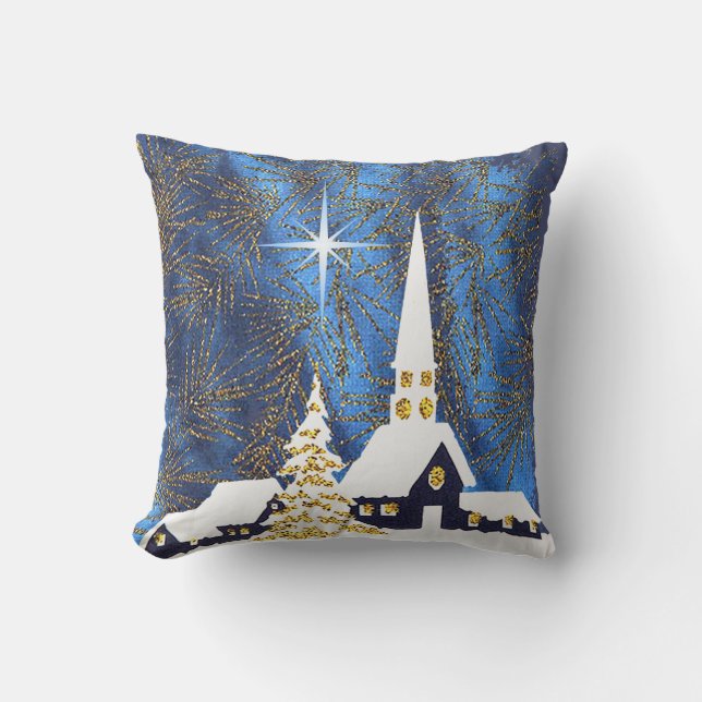 Coussin de Noël de l'église de neige (Recto)