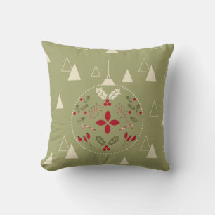 Coussin de Noël de l'ornement de fête - Décor de f