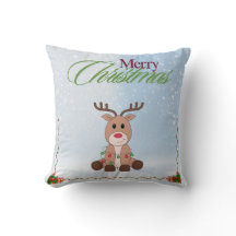 Coussin de Noël de mignonne Reindeer
