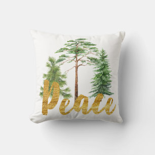 Coussin de Noël de Peace and Pine Tree