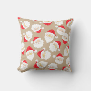 Coussin de Noël de Père Noël beige
