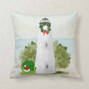 Coussin de Noël de phare