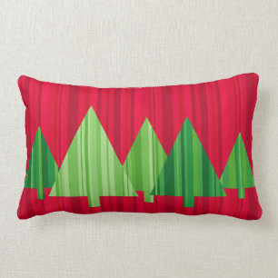 Coussin de Noël de rayures d'arbre - LUMBAR
